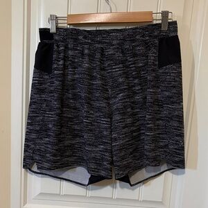 Lululemon Surge Women's Black and Gray Shorts